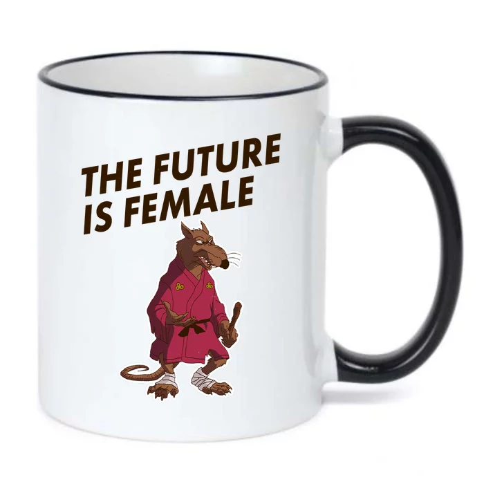 The Future Is Female Funny Splinter Meme Black Color Changing Mug