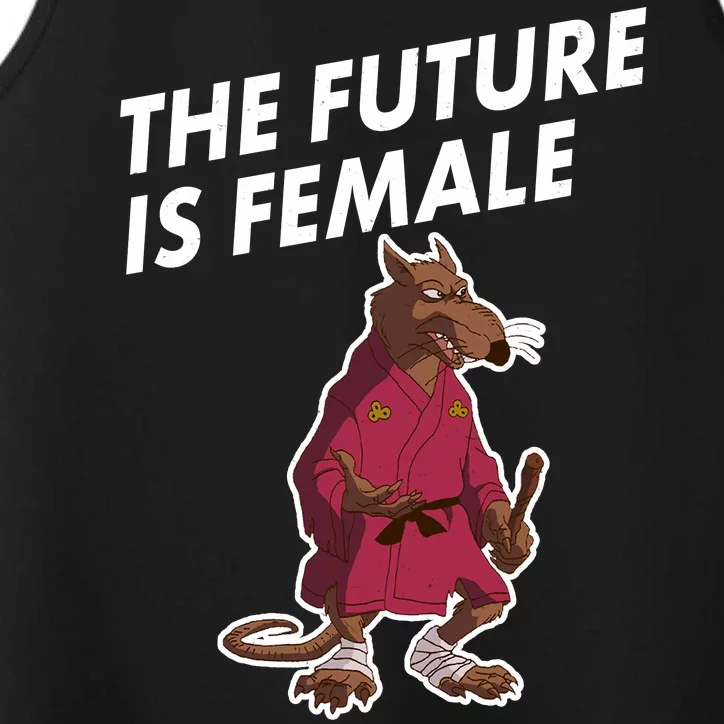 The Future Is Female Funny Splinter Meme Performance Tank