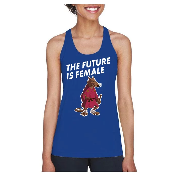 The Future Is Female Funny Splinter Meme Women's Racerback Tank