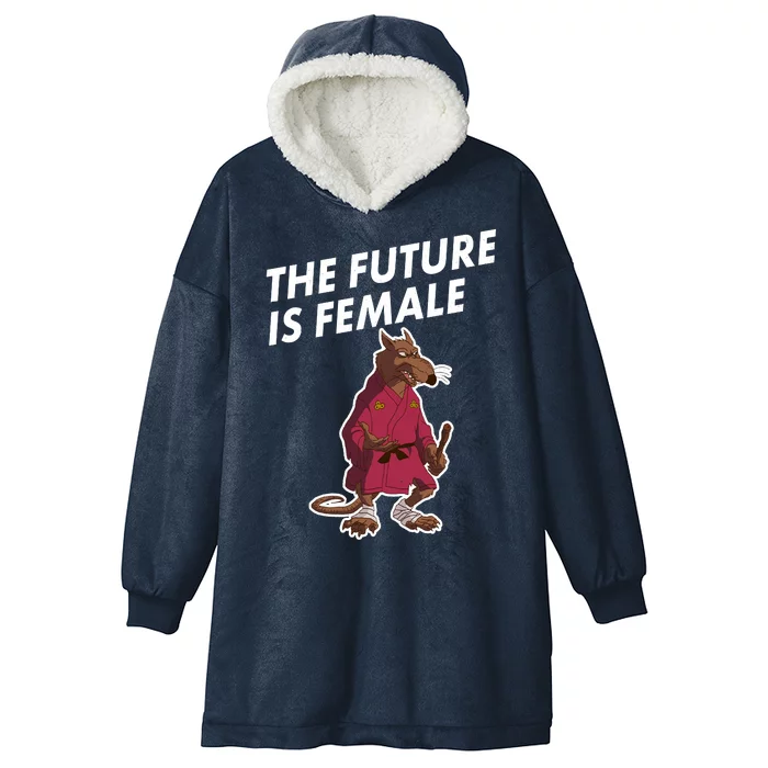 The Future Is Female Funny Splinter Meme Hooded Wearable Blanket