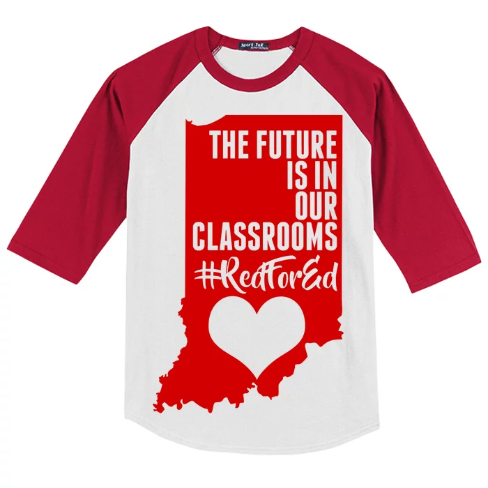 The Future Is In Our Classroom #REDFORED Kids Colorblock Raglan Jersey