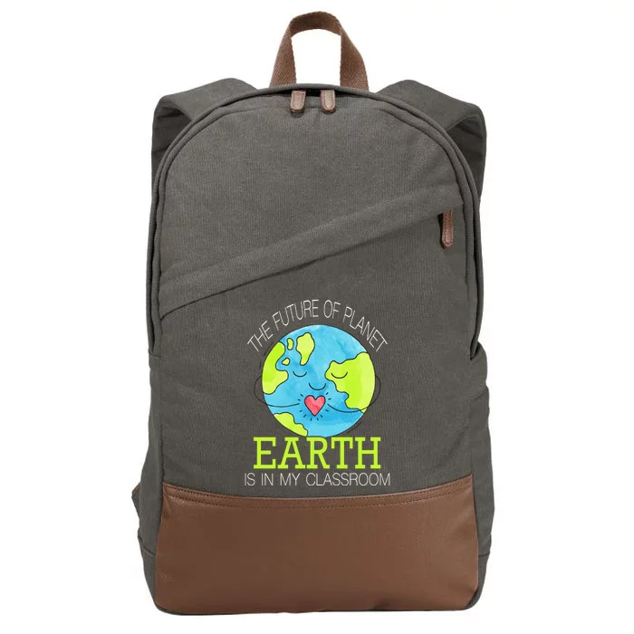 The Future Of Planet Earth Is In My Classroom Cotton Canvas Backpack