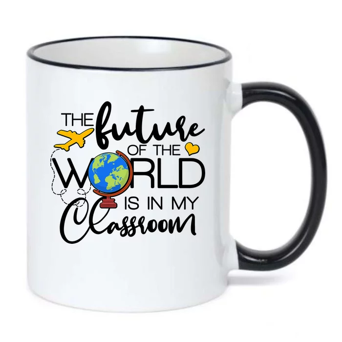 The Future of the World Is In My Classroom Black Color Changing Mug