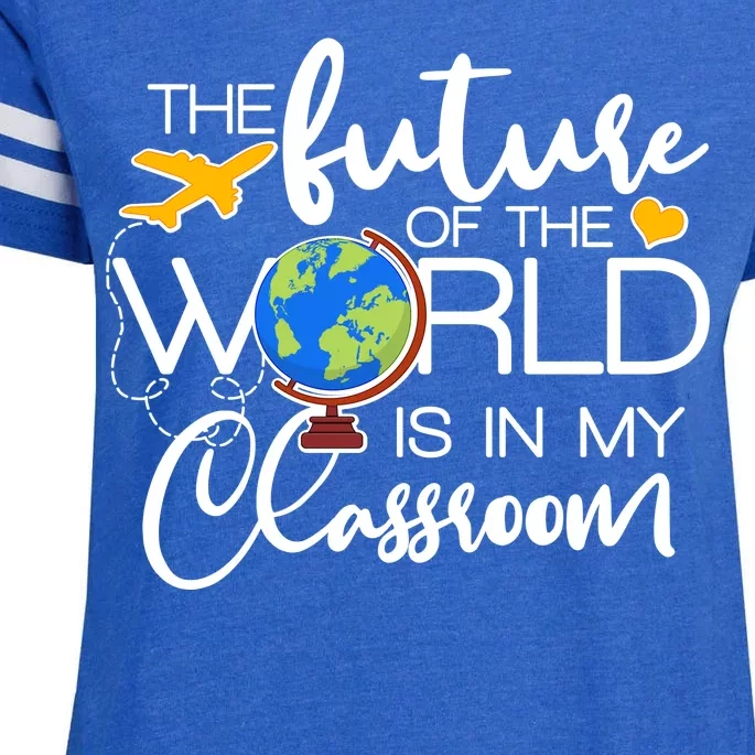 The Future of the World Is In My Classroom Enza Ladies Jersey Football T-Shirt