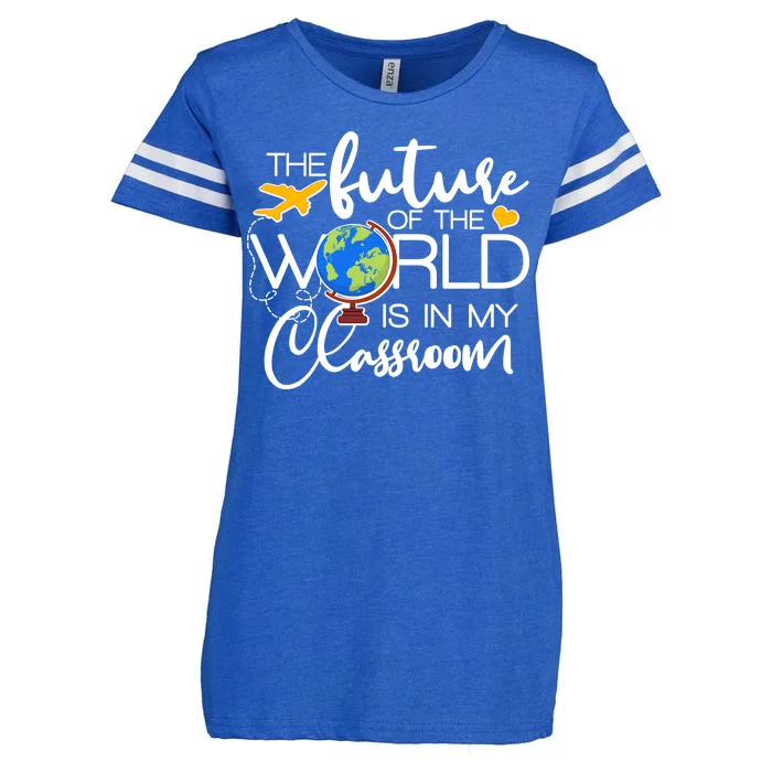 The Future of the World Is In My Classroom Enza Ladies Jersey Football T-Shirt