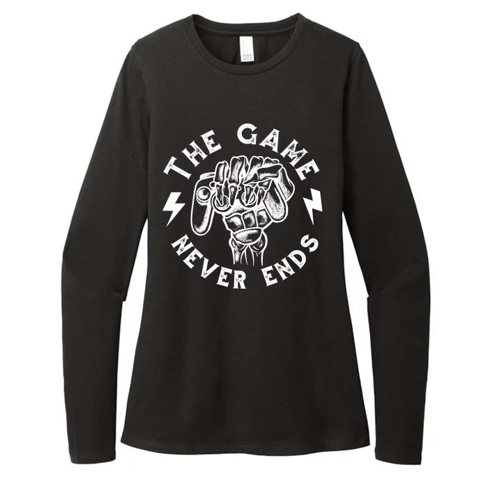 The Game Never Ends Womens CVC Long Sleeve Shirt