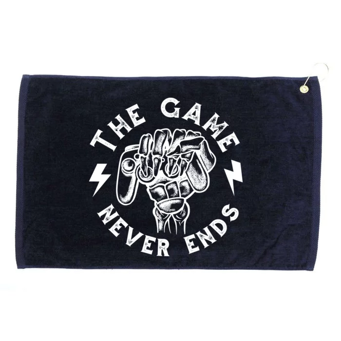 The Game Never Ends Grommeted Golf Towel