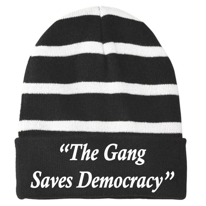 The Gang Saves Democracy Philadelphia Striped Beanie with Solid Band