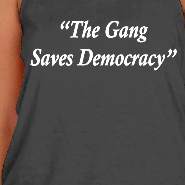 The Gang Saves Democracy Philadelphia Women's Knotted Racerback Tank