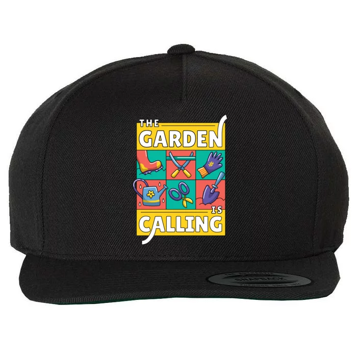 The Garden Is Calling Wool Snapback Cap