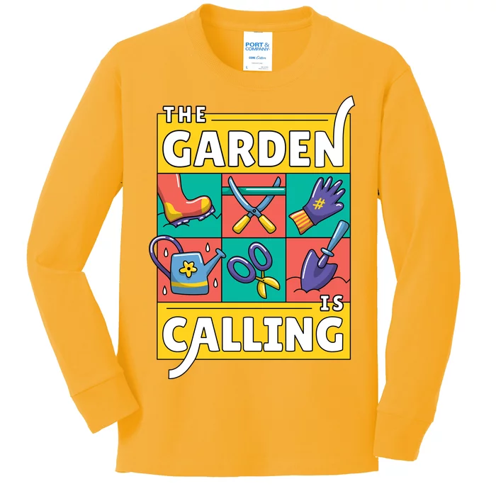 The Garden Is Calling Kids Long Sleeve Shirt