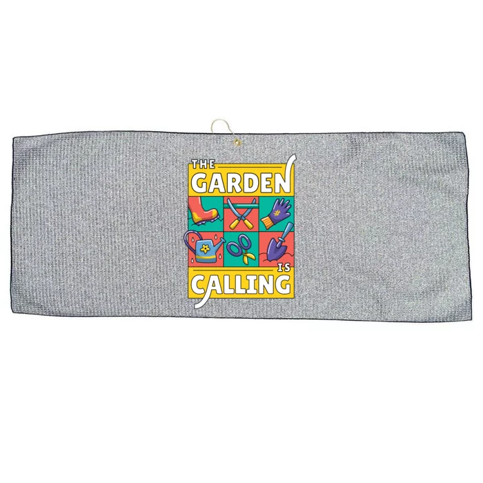 The Garden Is Calling Large Microfiber Waffle Golf Towel