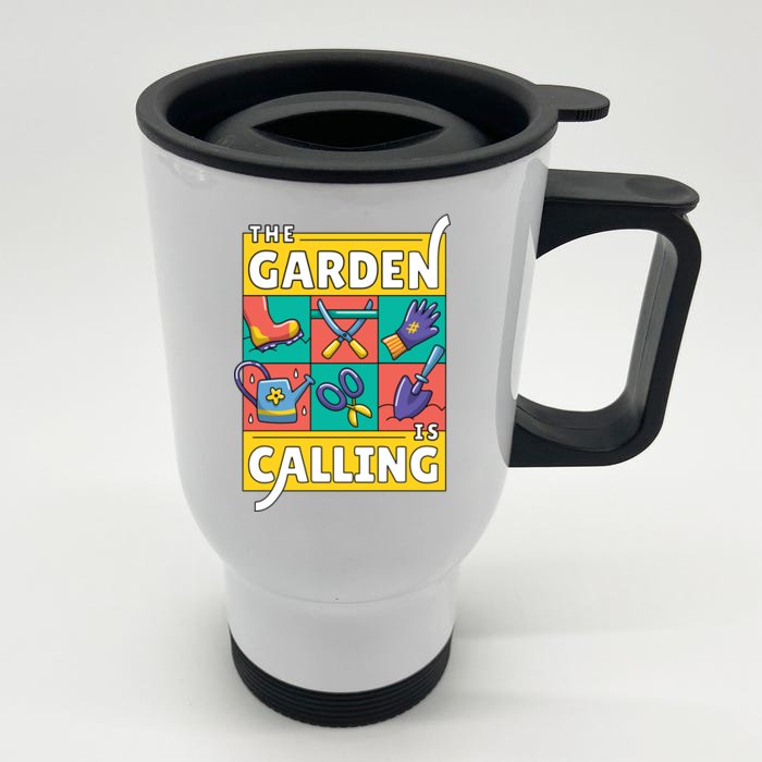 The Garden Is Calling Front & Back Stainless Steel Travel Mug