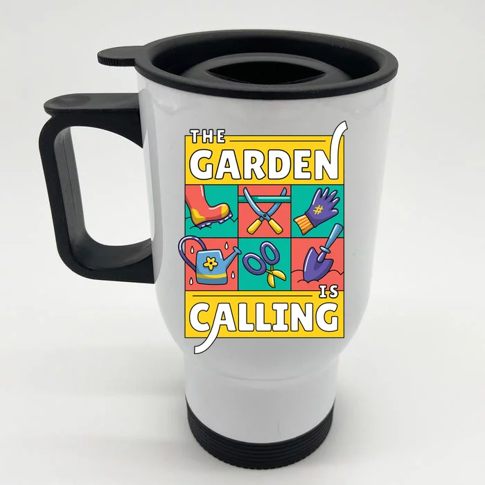 The Garden Is Calling Front & Back Stainless Steel Travel Mug