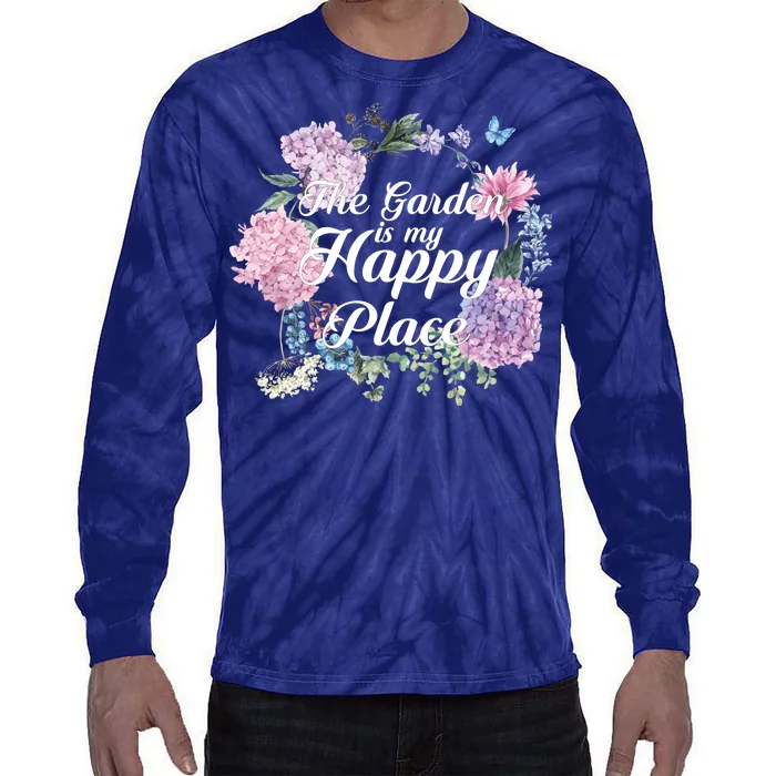 The Garden Is My Happy Place Tie-Dye Long Sleeve Shirt