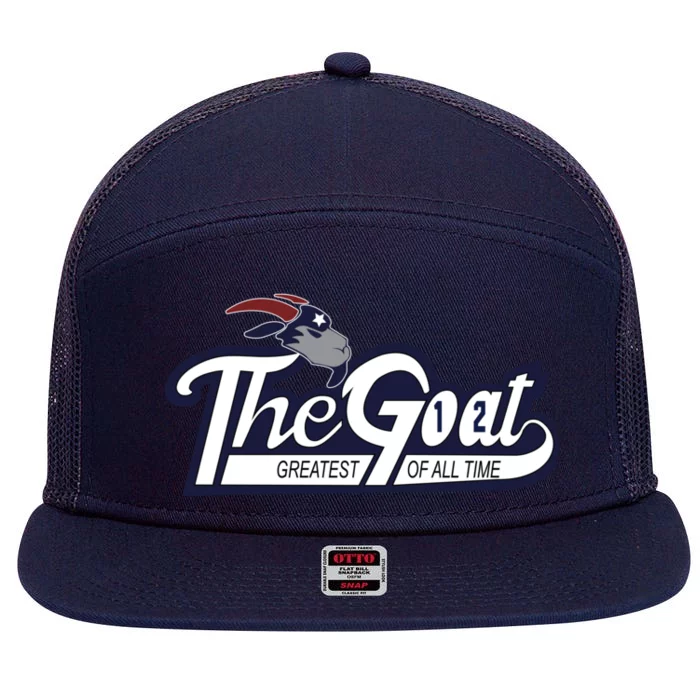 The Goat 12 Greatest Of All Time 7 Panel Mesh Trucker Snapback Hat