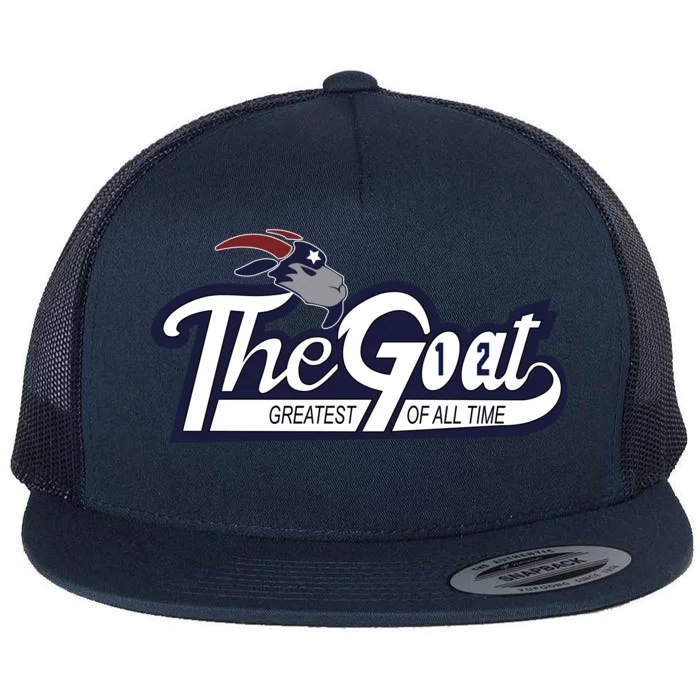 The Goat 12 Greatest Of All Time Flat Bill Trucker Hat