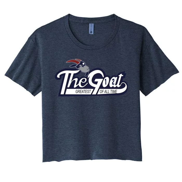 The Goat 12 Greatest Of All Time Women's Crop Top Tee