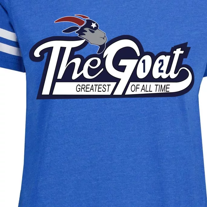 The Goat 12 Greatest Of All Time Enza Ladies Jersey Football T-Shirt