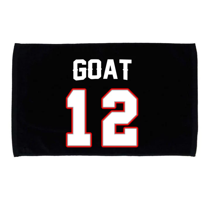 The Goat #12 Jersey 5 Time Champ New England Football Microfiber Hand Towel