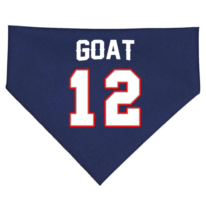 The Goat #12 Jersey 5 Time Champ New England Football USA-Made Doggie Bandana