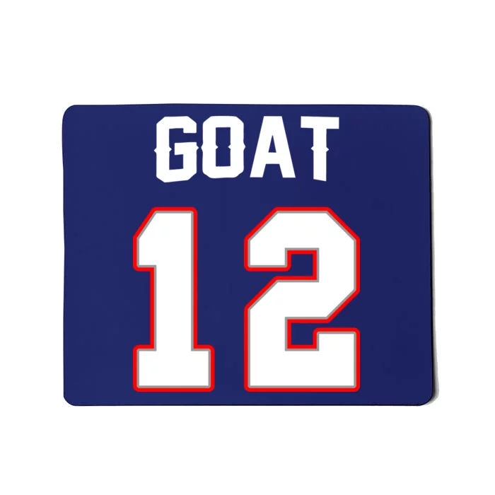 The Goat #12 Jersey 5 Time Champ New England Football Mousepad