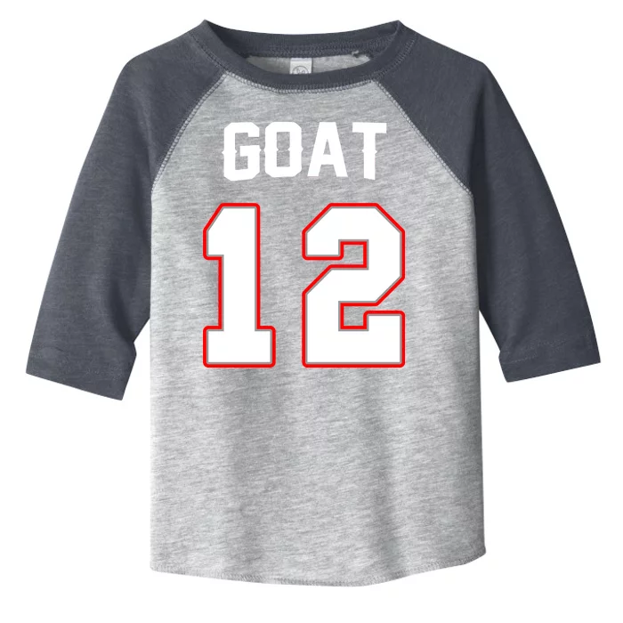 The Goat #12 Jersey 5 Time Champ New England Football Toddler Fine Jersey T-Shirt