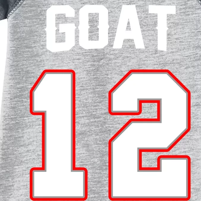 The Goat #12 Jersey 5 Time Champ New England Football Infant Baby Jersey Bodysuit