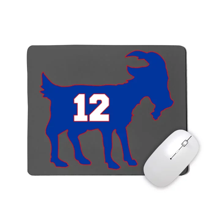 The Goat #12 New England Fan Football QB Mousepad