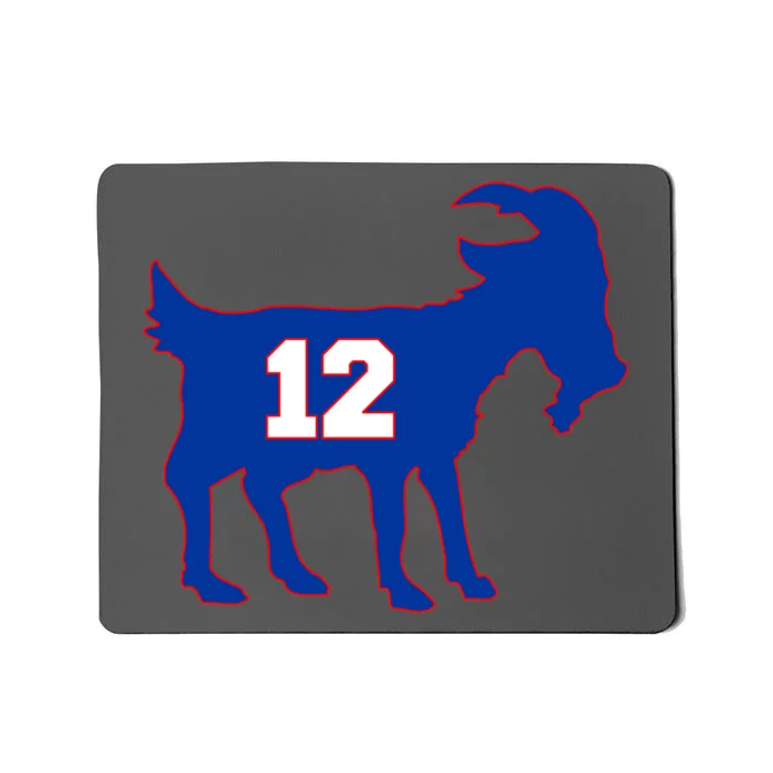 The Goat #12 New England Fan Football QB Mousepad