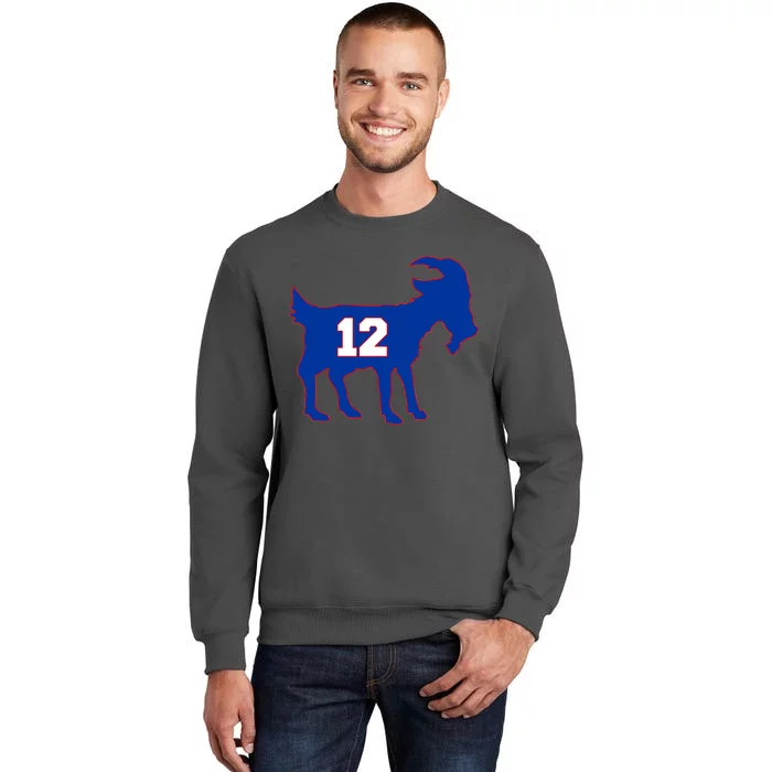 The Goat #12 New England Fan Football QB Tall Sweatshirt