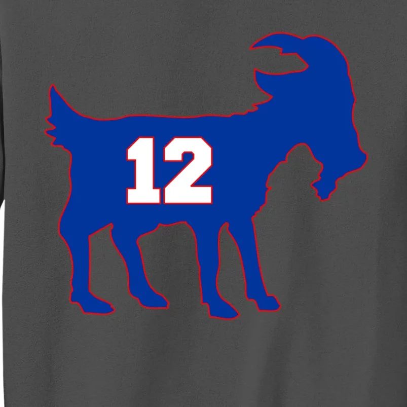 The Goat #12 New England Fan Football QB Tall Sweatshirt