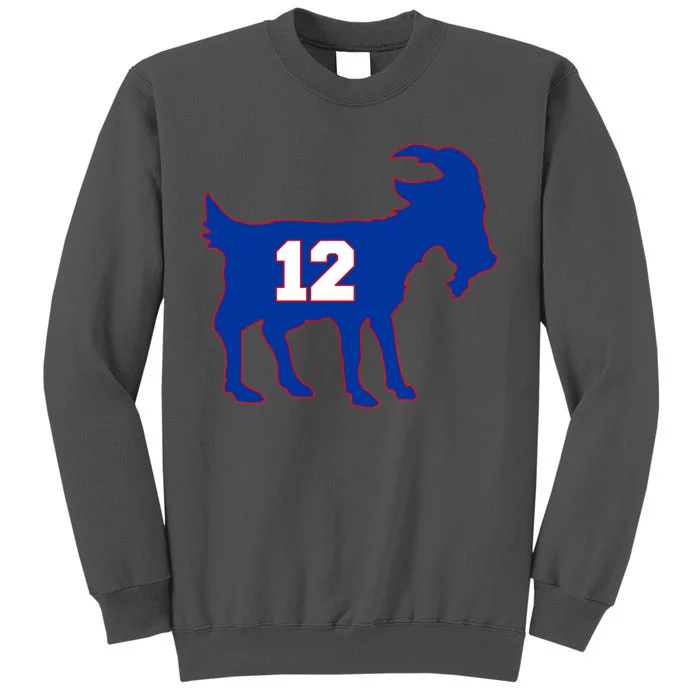 The Goat #12 New England Fan Football QB Tall Sweatshirt