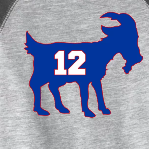 The Goat #12 New England Fan Football QB Toddler Fine Jersey T-Shirt