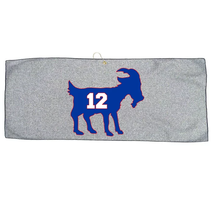 The Goat #12 New England Fan Football QB Large Microfiber Waffle Golf Towel