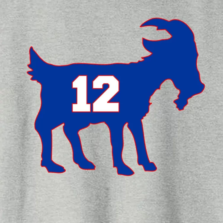 The Goat #12 New England Fan Football QB Women's Crop Top Tee