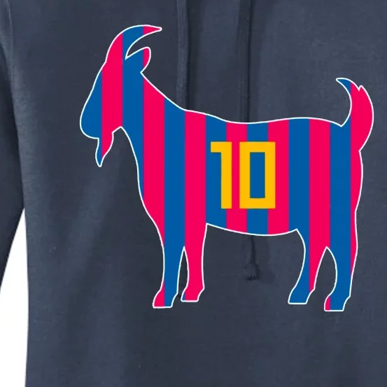 The Goat Messi 10 Greatest Of All Time Women's Pullover Hoodie