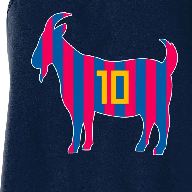 The Goat Messi 10 Greatest Of All Time Women's Racerback Tank