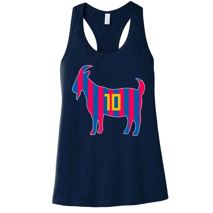 The Goat Messi 10 Greatest Of All Time Women's Racerback Tank