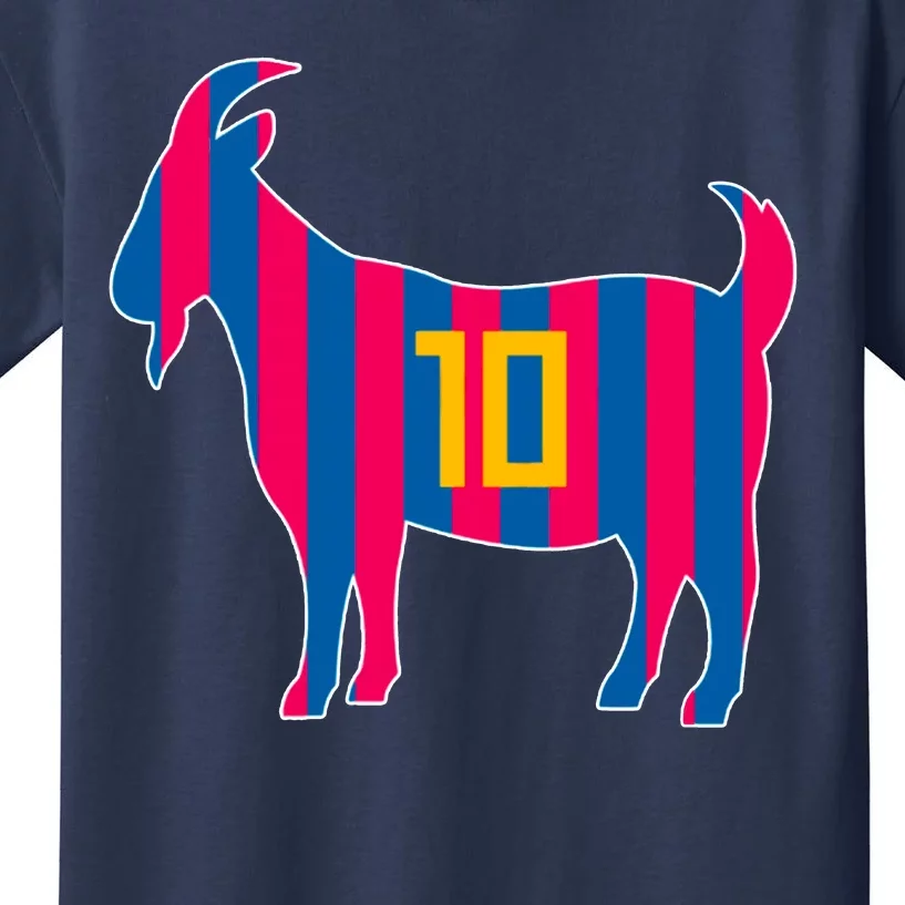 The Goat Messi 10 Greatest Of All Time Kids T-Shirt