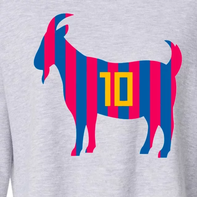 The Goat Messi 10 Greatest Of All Time Cropped Pullover Crew