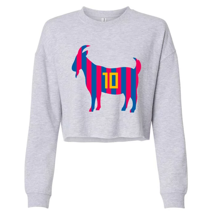 The Goat Messi 10 Greatest Of All Time Cropped Pullover Crew