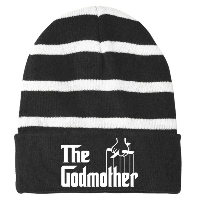 The Godmother Logo Striped Beanie with Solid Band