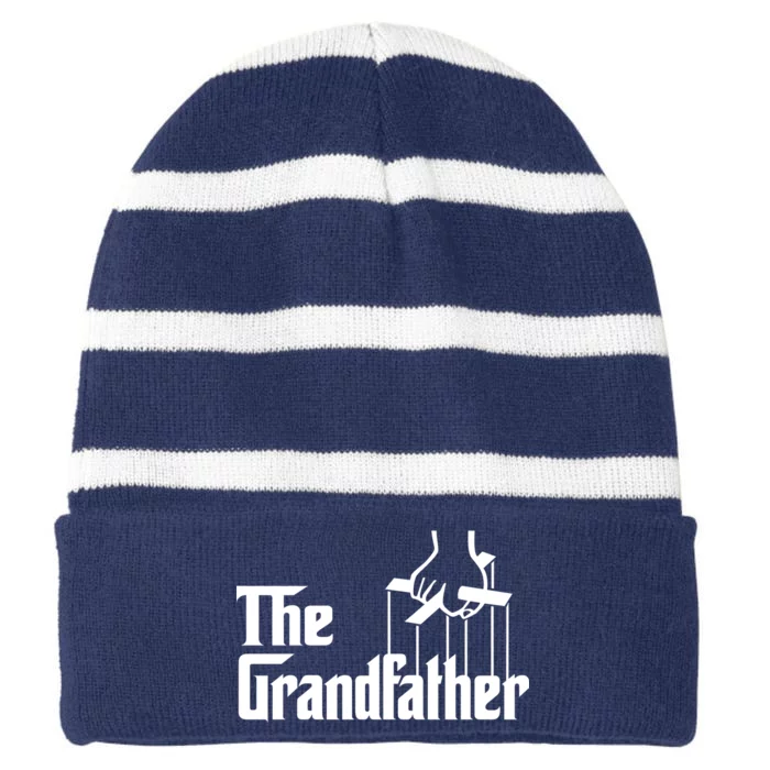 The Grandfather Logo Father's Day Striped Beanie with Solid Band