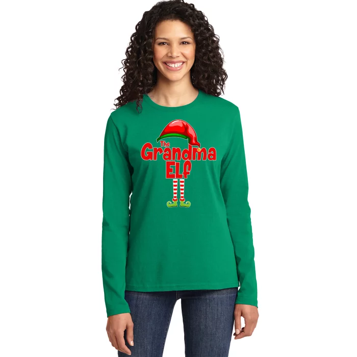 The Grandma Elf Christmas Ladies Long Sleeve Shirt