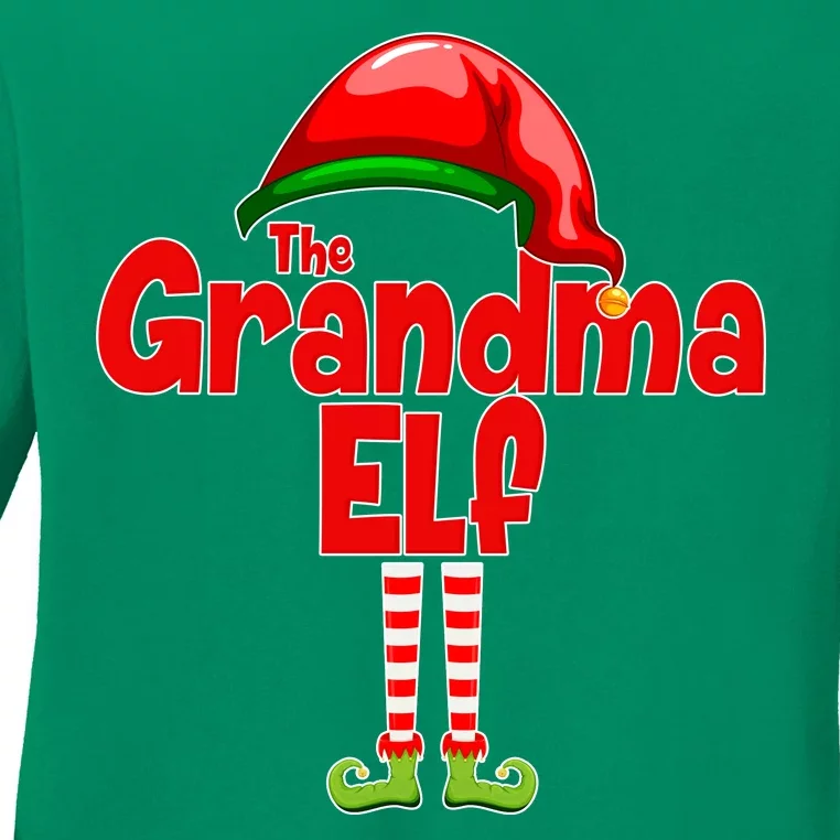 The Grandma Elf Christmas Ladies Long Sleeve Shirt