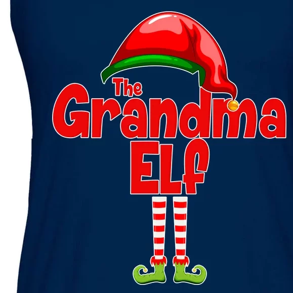 The Grandma Elf Christmas Ladies Essential Flowy Tank