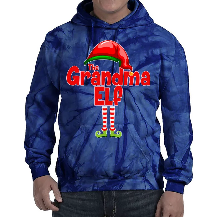 The Grandma Elf Christmas Tie Dye Hoodie