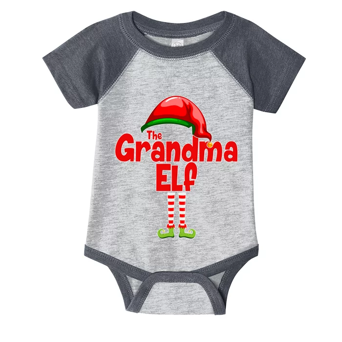 The Grandma Elf Christmas Infant Baby Jersey Bodysuit