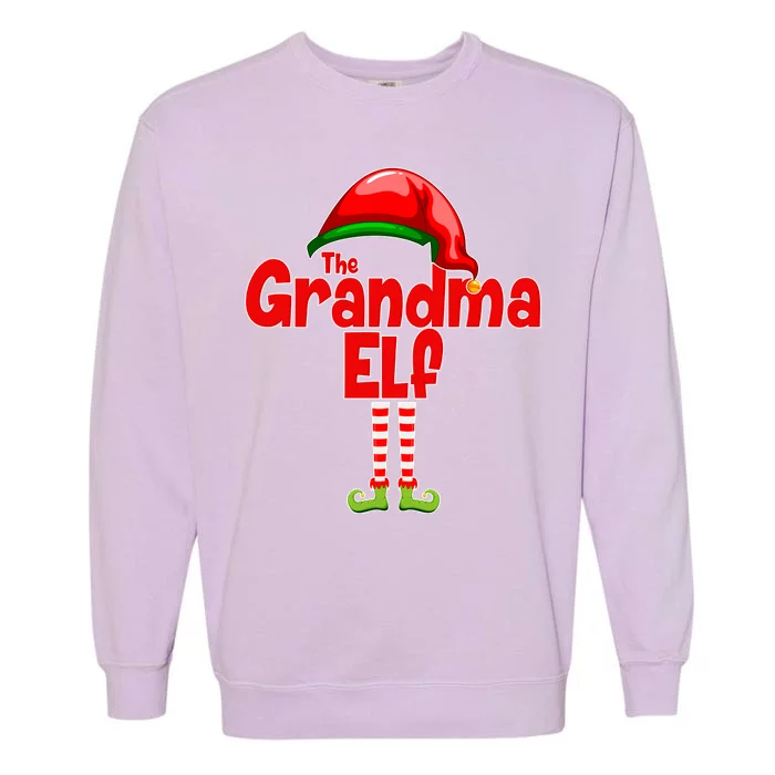 The Grandma Elf Christmas Garment-Dyed Sweatshirt